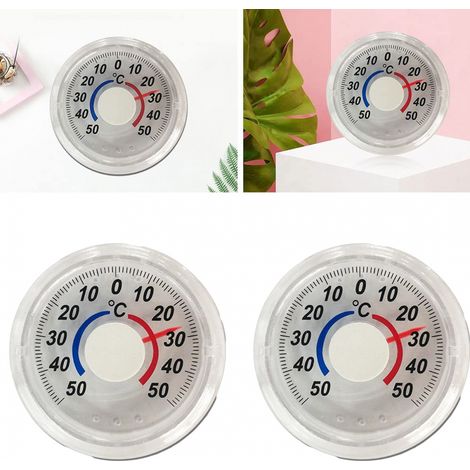 2 thermomètres de haute précision, thermomètres de fenêtre ronds, plage de mesure : -50℃50℃, adaptés aux serres, jardins et maisons (1/5)