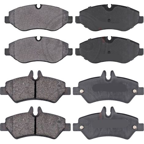 KIT PASTIGLIE FRENO ANTERIORI E POSTERIORI compatibile con VW CRAFTER 30-50 PIANALE PIATTO / TELAIO (2F) / PASTIGLIE FRENANTI AUTO OEM 37553,37555 / SOSTITUZIONE DIRETTA / BASSA POLVERE / SILENZIOSO