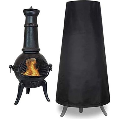 Schutzhülle für Außenkamin aus robustem 210D Oxford-Gewebe, Große wasserdichte und winddichte Schutzhülle für Außenkamin (122 x 21 x 61 cm)