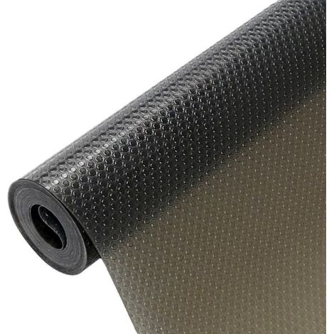 Tapis de tiroir en EVA noir charbon de bambou - 0,45 m x 5 m - Imperméable et antidérapant - Pour placards et étagères de cuisine (1/5)