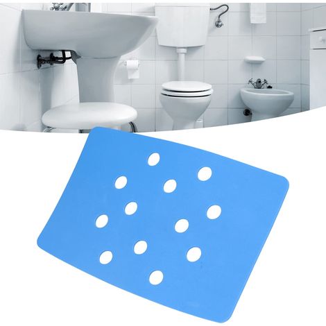 Coussin de Chaise de Douche, Tapis D'agenouillement Adhésif, Coussin Antidérapant pour Siège de Sécurité de Douche (bleu) (1/5)