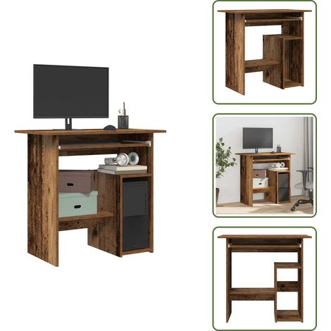 Schreibtisch Altholz-Optik 80x45x74 cm Holzwerkstoff - Schreibtisch - Schreibtische - Bürotisch - Arbeitstisch (1/5)