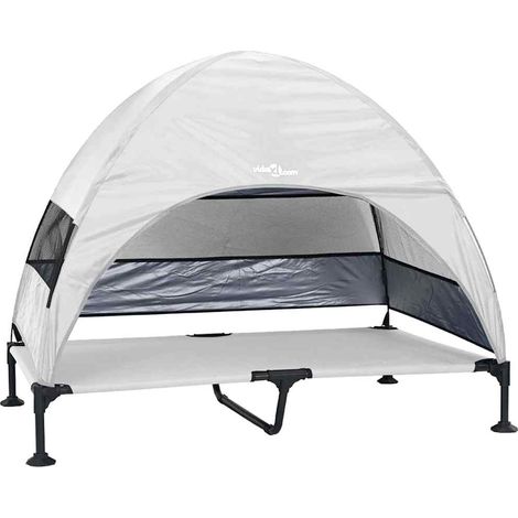 Lit surélevé pour chien Gris Argenté 127 x 81 x 108 cm CFW90764 (1/5)