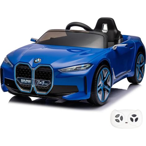 Berghoff – Voiture électrique BMW i4 12V pour enfants – 1 à 6 ans – Roues EVA pour terrains accidentés – Phares fonctionnels et effets sonores
