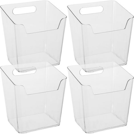 Transparente Hängeaufbewahrungsbox 4 Stück aus Kunststoff mit Flexibler Montage for Küche (1/5)