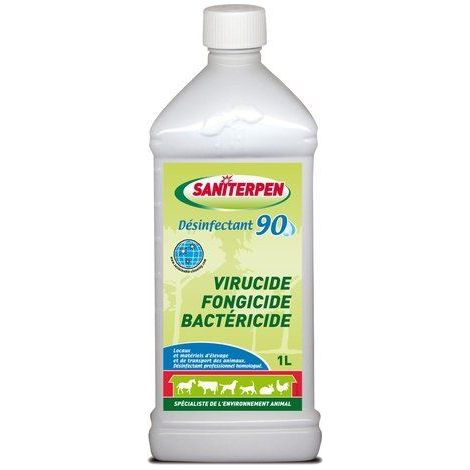 Désinfectant Saniterpen 90 5L – Pour animaux de la ferme – Élimine les bactéries et virus – Utilisation en milieu agricole