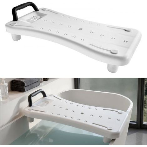 Badewannenbrett bis zu 150 kg Tragkraft, Duschstuhl für Badewannen mit einer Breite (41-62 cm), Badewannensitz zum Sitzen, mit Rutschfesten Füßen für Senioren und Menschen mit Behinderung (1/5)