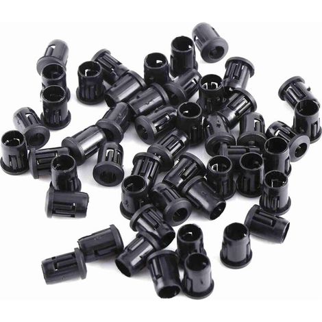 Douilles LED 5 mm en nylon noir – Lot de 50 supports à clip pour diodes, montage facile et robuste (1/5)