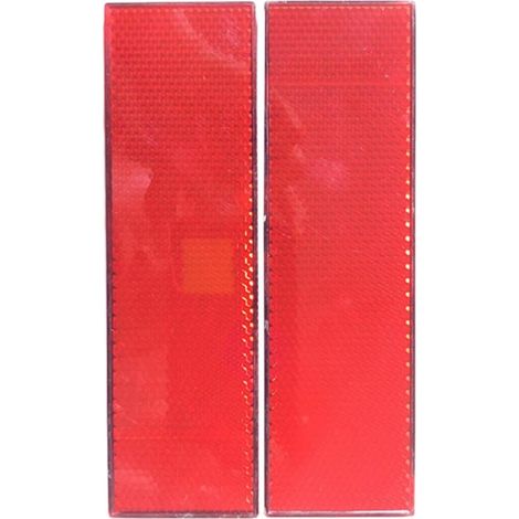 Ruban de Signalisation de Sécurité Rouge pour Camion, 4 Pièces, en Plastique, Haute Visibilité, Facile à Installer, Bande Réfléchissante pour Avertissement sur Route (1/5)