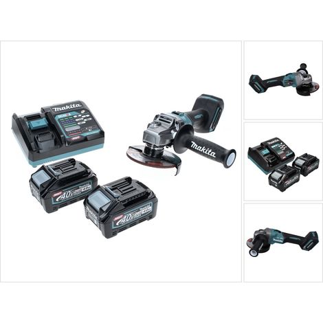 Makita GA 005 GM2 Akku Winkelschleifer 40 V max. 125 mm Brushless XGT + 2x Akku 4,0 Ah + Ladegerät (1/5)