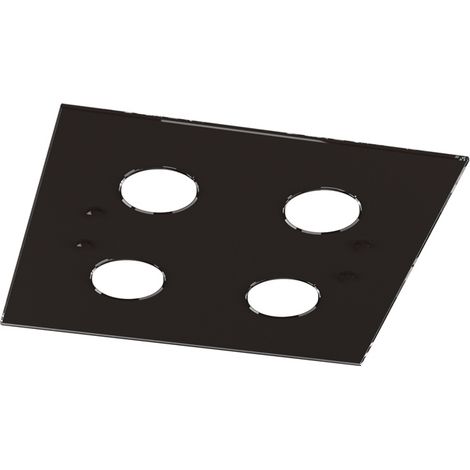 Plafoniera Moderna Quadrata Path Vetro Marrone 4 Luci Gx53 (1/4)