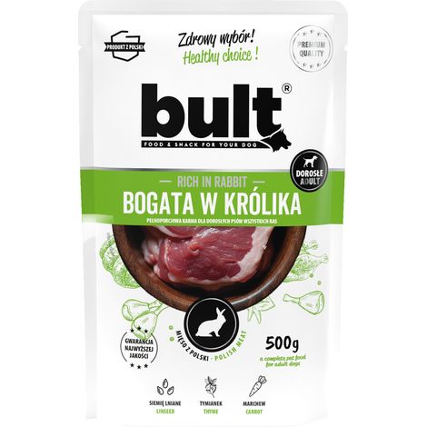 Alimento húmedo para perros BULT Conejo 500g sobre Completo (1/2)