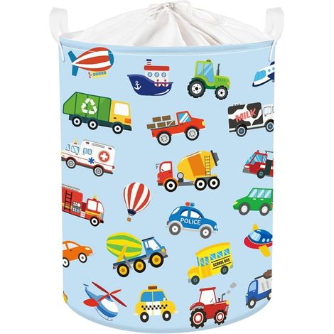 Panier Rangement Bébé pour Jouets Corbeille a Linge Voiture Boite Couvert Pliable Cube Tissu Jouet Enfant Bac Sale Impermeable (1/5)