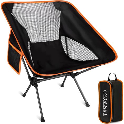Portable Léger Pliable Camping Chaise,Ultra Légère Chaise de Plage Pliable,Chaise Pliante Portable ultralégère avec Sac de Transport pour Camping,Pique-Nique,pêche (1/5)