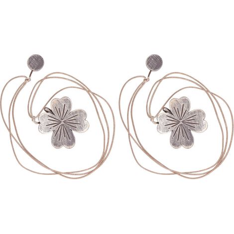 2 Pcs Rideau Embrasses Résine Magnétique Fleur Rideau Sangle Boucle Décoratif Rideaux Attache Retour pour Bureau À Domicile (1/5)