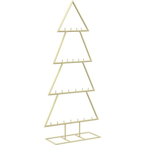 vidaXL Albero di Natale in metallo con supporto KUOPIO 125 cm Acciaio (1/5)