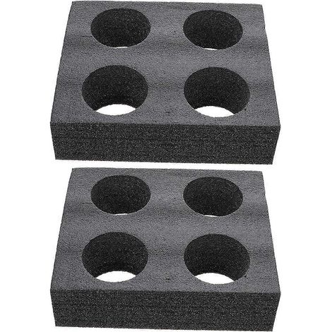 Stück Schaumstoff-Becherhalter-Tablett, Getränkebecherträger, Take-away-Becherträger, Getränkebecherhalter-24X20X6.7CM-Black (1/4)