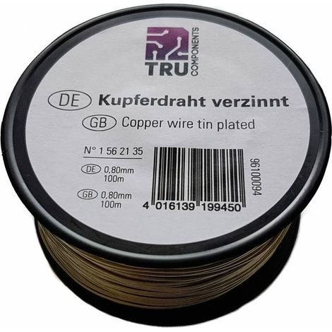 TRU COMPONENTS Filo in rame Diametro (senza isolante): 1.20 mm 10 m