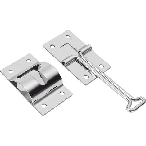 Butée de porte en acier inoxydable pour camping-cars, loquet de type T pour remorques, fourgons aménagés et camions, 4 pouces. (1/5)