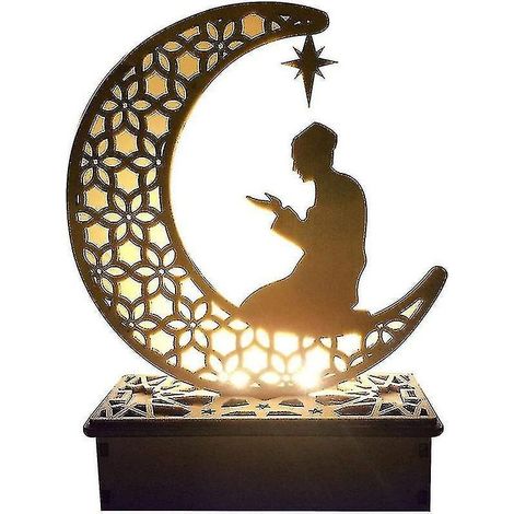 Luci di Luna e Stelle, Decorazioni Ramadan - luce notturna a LED Ramadan, Eid,b (1/5)