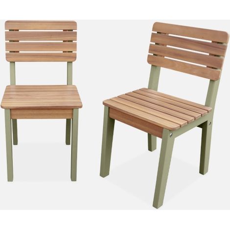Set di 2 sedie in legno per bambini, da interno/esterno (1/5)