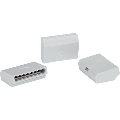 Verbindungsklemme starr: 0.5-1.5 mm² Polzahl: 8 HellermannTyton HECE-8X1.5-PA-GY-75 1 St. Grau
