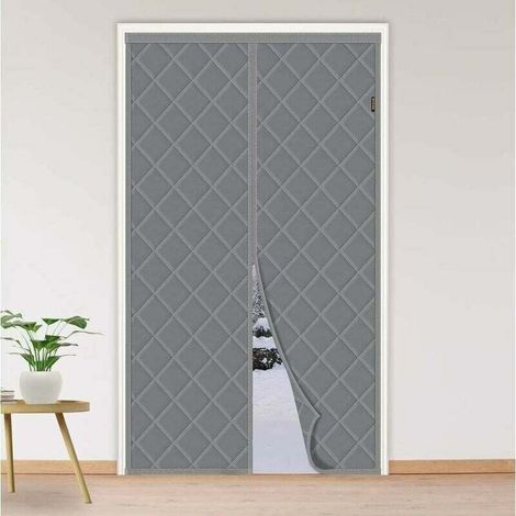 Alovez – Rideau de porte isolant thermique 90 x 210 cm – Tissu oxford et ouate de soie – Isolation phonique et thermique – Installation facile sans perçage (1/4)
