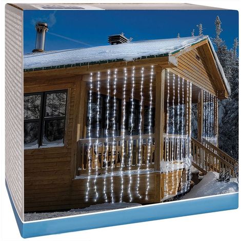 BigBuy Rideau LED Effet Cascade 320 LEDs 1 x 2 m (1/5)