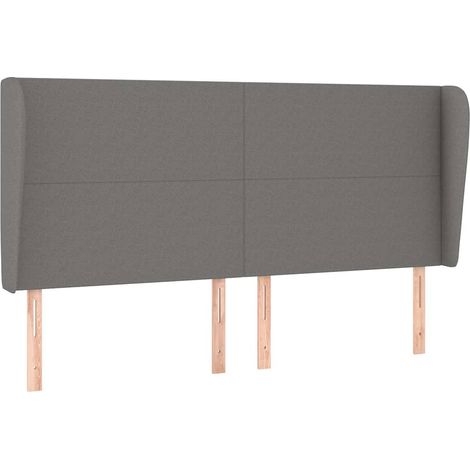 Maison Exclusive - Testiera ad Orecchio GrigioScuro 163x23x118/128cm in Tessuto (1/5)