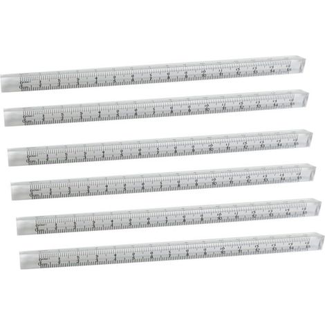Ensemble de 6 règles mesure transparentes, outil dessin (1/5)
