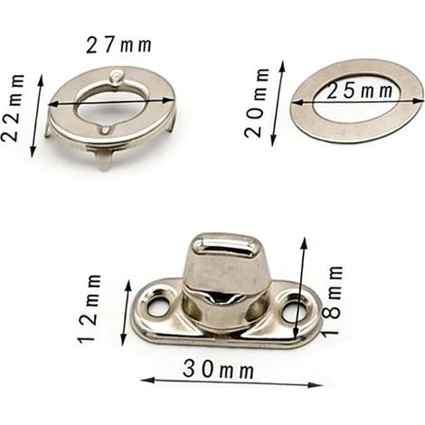 Vauki bouchons à vis pour bâche à œillets ronds en alliage de zinc Fixation de bâche Avec bouton rotatif et vis de fixation Pour bateaux camping-cars (1/4)