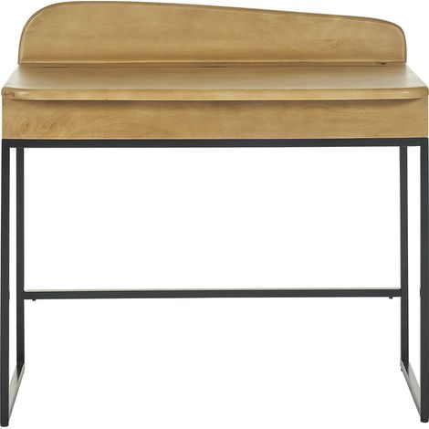 Schreibtisch mit Stauraum aus massivem Mangoholz B100 cm SHIVA