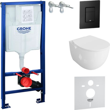 GROHE WC Set mit Vorwandelement, Wand-WC und Spülknopf (1/5)