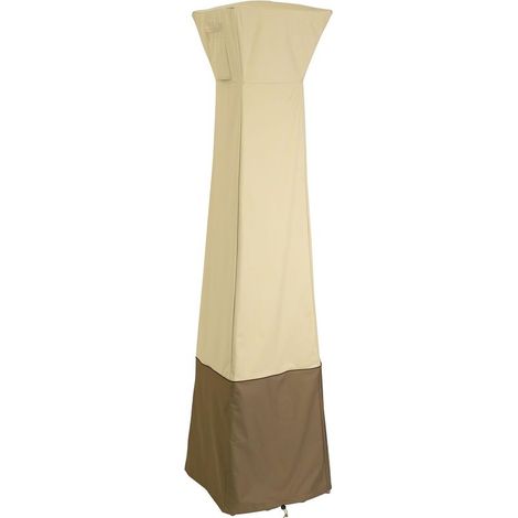 Housse anti-poussière en tissu Oxford 210D, housse de chauffage de terrasse en forme de pyramide de 21 pouces résistante à l'eau (84 x 221 cm) (1/5)