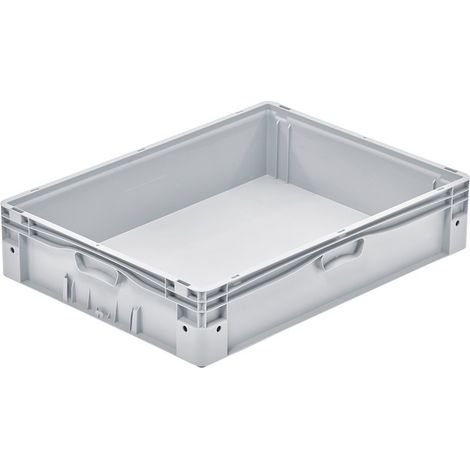 PROVOST - Bac gerbable en polypropylène gris - Norme Europe - 80 x 60 x 17,5 cm