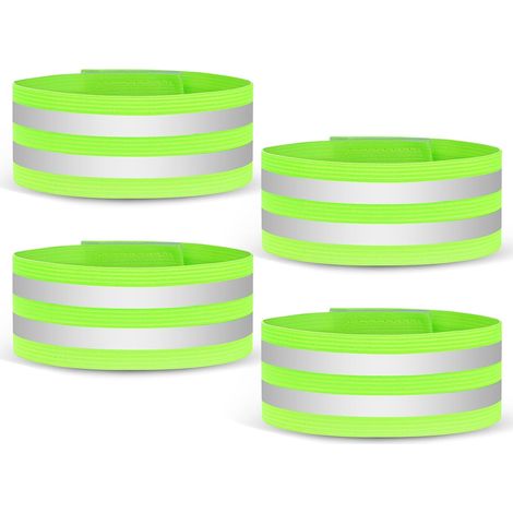 Brazalete reflectante, barras paralelas, adhesivo fuerte, brazalete de seguridad de alta visibilidad, brazalete de seguridad para la mayoría de las personas y para ciclismo. (1/5)