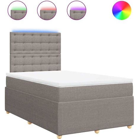 Maison Exclusive - Boxspringbett mit Matratze Taupe 120x190 cm St
