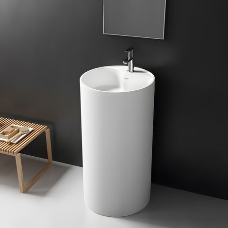 TOTEM 45 - Lavabo colonne en Solid Surface 45 x 45 x 90(h) cm (1/5)