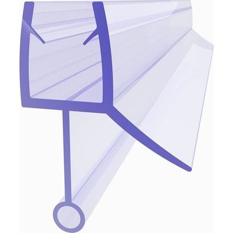 Joint de douche de seuil de porte 70 cm, en PVC pour verre pour épaisseur de verre 6 mm - 7 mm, avec déflecteur d'eau (1/4)