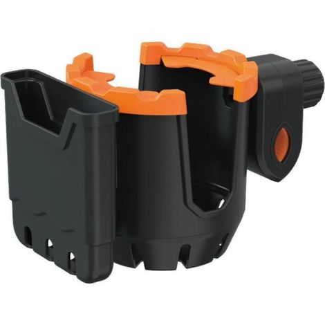 Porte-bidon de vélo universel rotatif à 360 degrés avec support de téléphone pour vélos, VTT, poussettes et fauteuils roulants - Orange (1/4)