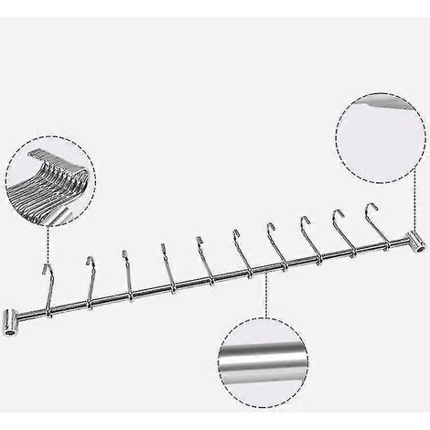 Wandmontierter Küchenutensilienhalter mit Haken, Küchenregal (1/4)