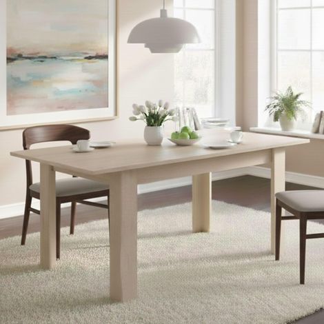Table Extensible Caladora, Console Extensible Multi-Positions, Table à Manger avec rallonge, 140/190x90h77 cm, Chêne (1/5)