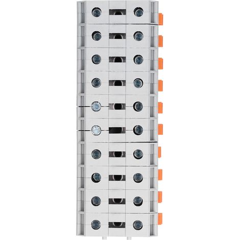Bloc de jonction rail DIN 10 pièces, modèle UK50N, 150A 1000V, connexion sécurisée pour câbles 50mm² (1/5)