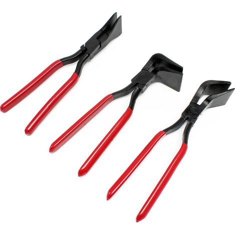 Wiltec – Lot de 3 pinces à border et plier tôle – Longueur 280/260 mm – Largeur mâchoire 55 mm – Pour travaux de carrosserie et plomberie