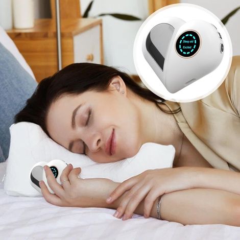 Appareil portable d'aide au sommeil avec générateur d'impulsions à basse fréquence, 2 réglages et affichage, soulage l'anxiété et l'insomnie, convient aux adultes et aux personnes âgées. (1/4)