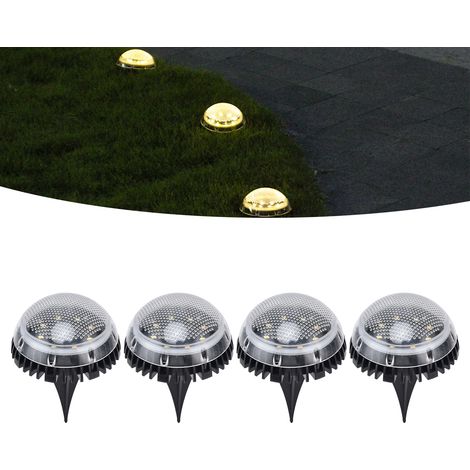 Lampe solaire encastrable, lampe de jardin extérieure, éclairage paysager multifonctionnel étanche, lampe de marche à 8 LED, lumière blanche. (1/5)