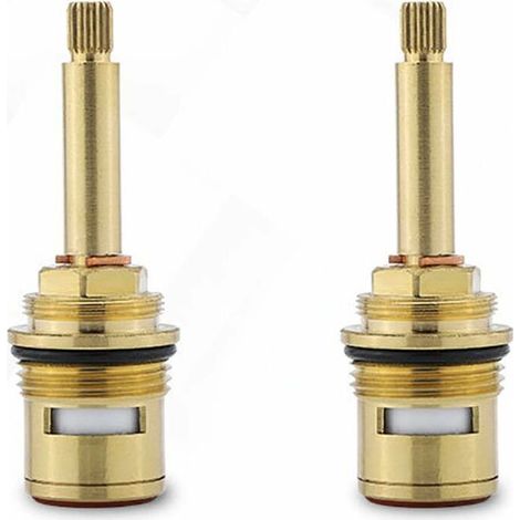2 Pièces Robinet Laiton Céramique Quart de Tour Filetage BSP 3/4 pour Salle de Bain Cuisine (1/5)