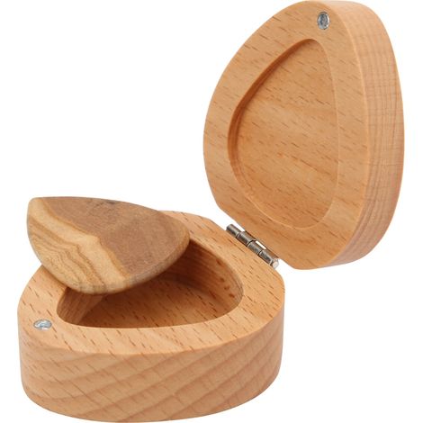 Aufbewahrungsbox aus Holz für Gitarrenplektren, Plektrum-Aufbewahrungsbox, Geschenkbox für Musikinstrumente (1/5)