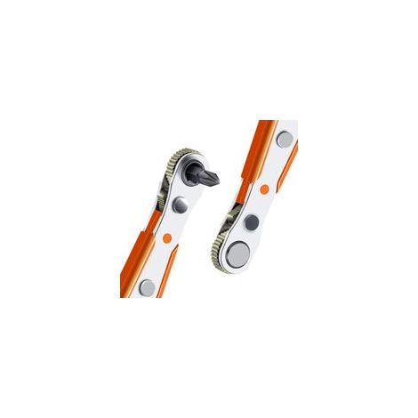 Cacciavite Phillips Ph 2 x 110 mm, mini chiave a cricchetto da 1/4" e punte per cacciavite Phillips con mini chiave a cricchetto reversibile ad alta coppia e cacciavite angolato da 1/4". - Crezuo