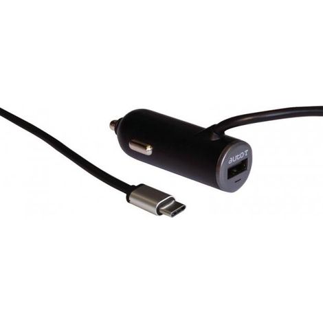 AUTO-T Kit Chargeur USB + connecteur TYPE C - 12 - 24V - Auto-t (1/2)